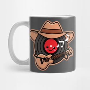 Country Music Record Kawaii Cowboy Mug